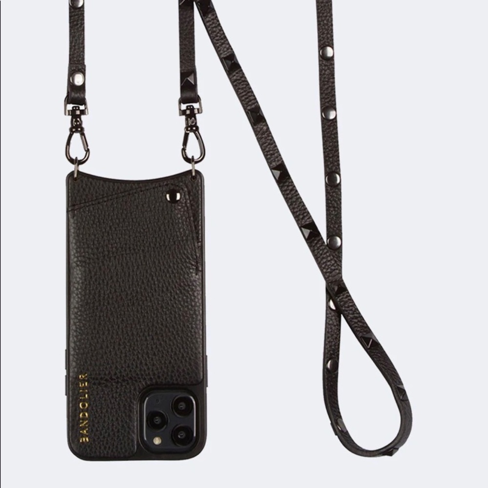 Sarah Pebble Leather Bandolier iPhone 11 Pro Max